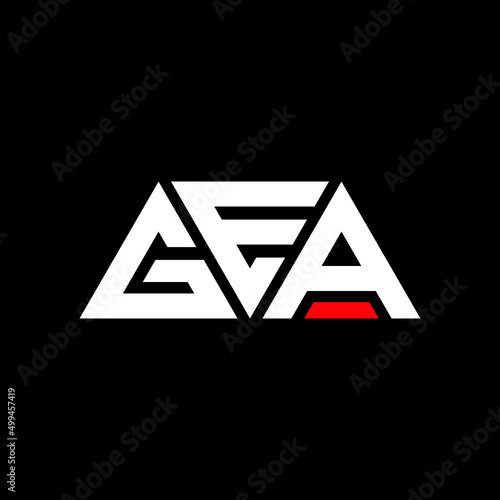 GEA triangle letter logo design with triangle shape. GEA triangle logo design monogram. GEA triangle vector logo template with GEd color. GEA triangular logo Simple, Elegant, and Luxurious Logo...