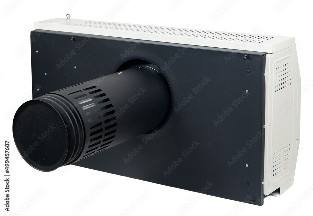 Heater isolated on white background, back view Stock Photo | Adobe Stock