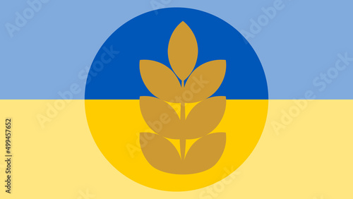 Flag of Ukraine vector design. Pease for Ukraine