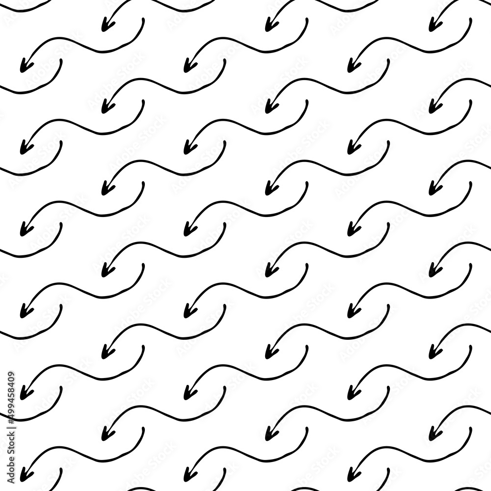 Seamless pattern with doodle arrows Seamless pattern with doodle arrows