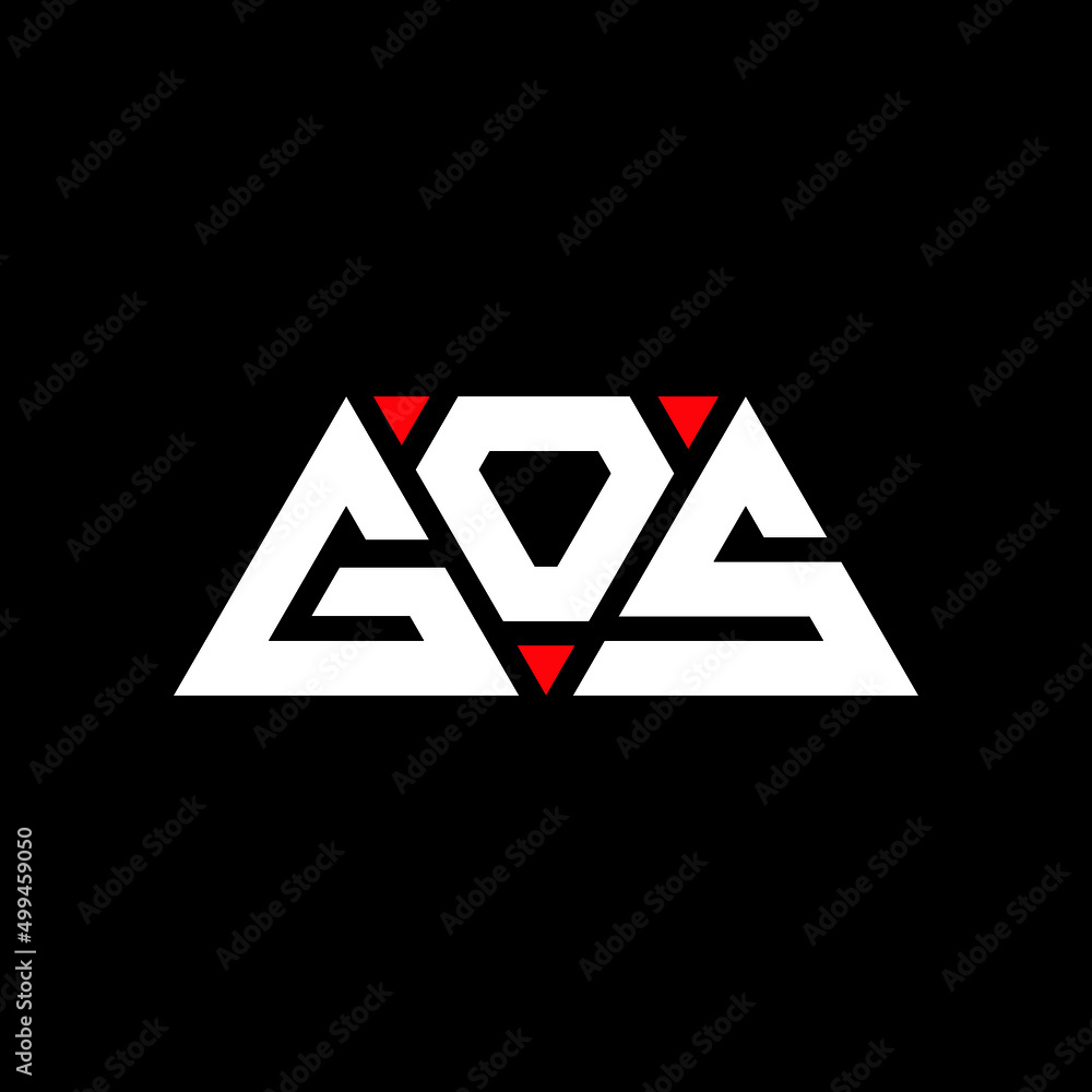 GOS triangle letter logo design with triangle shape GOS triangle logo GOS triangle letter logo design with triangle shape GOS triangle logo