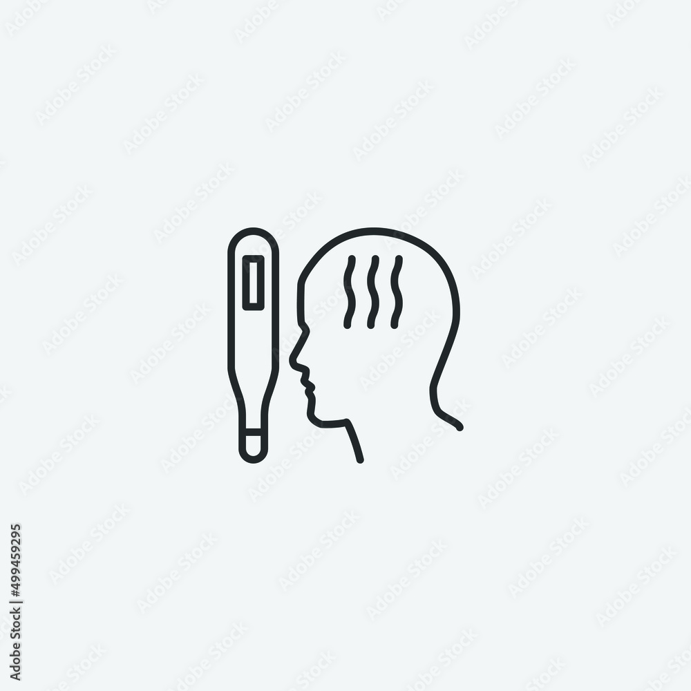 Obraz premium Temperature vector icon illustration sign