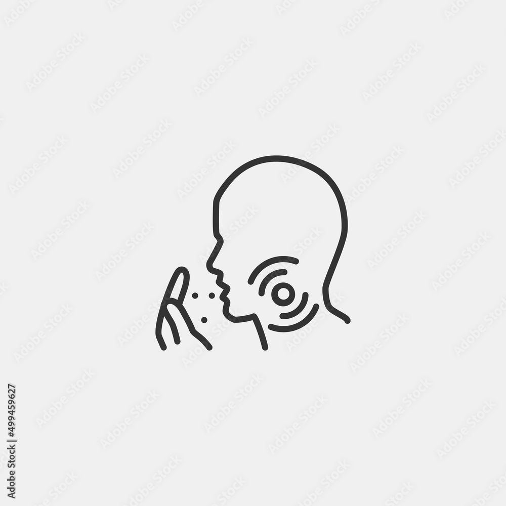 Cough vector icon illustration sign Cough vector icon illustration sign