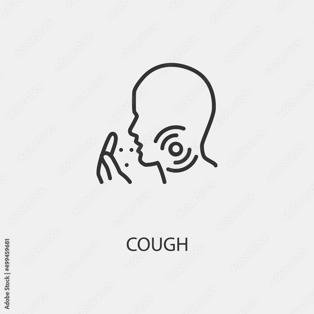 Cough vector icon illustration sign