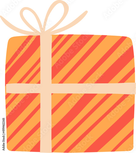 Gift Box with Striped Pattern