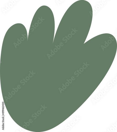 Abstract Green Leaf Shape