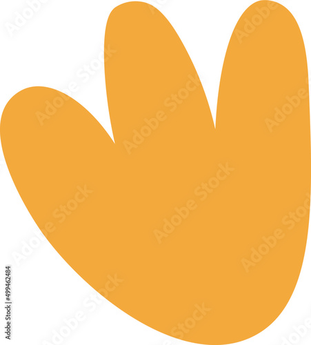 Abstract Yellow Leaf Shape