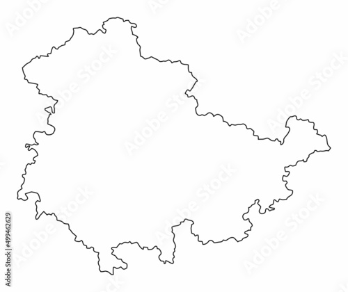 Thuringia outline map photo