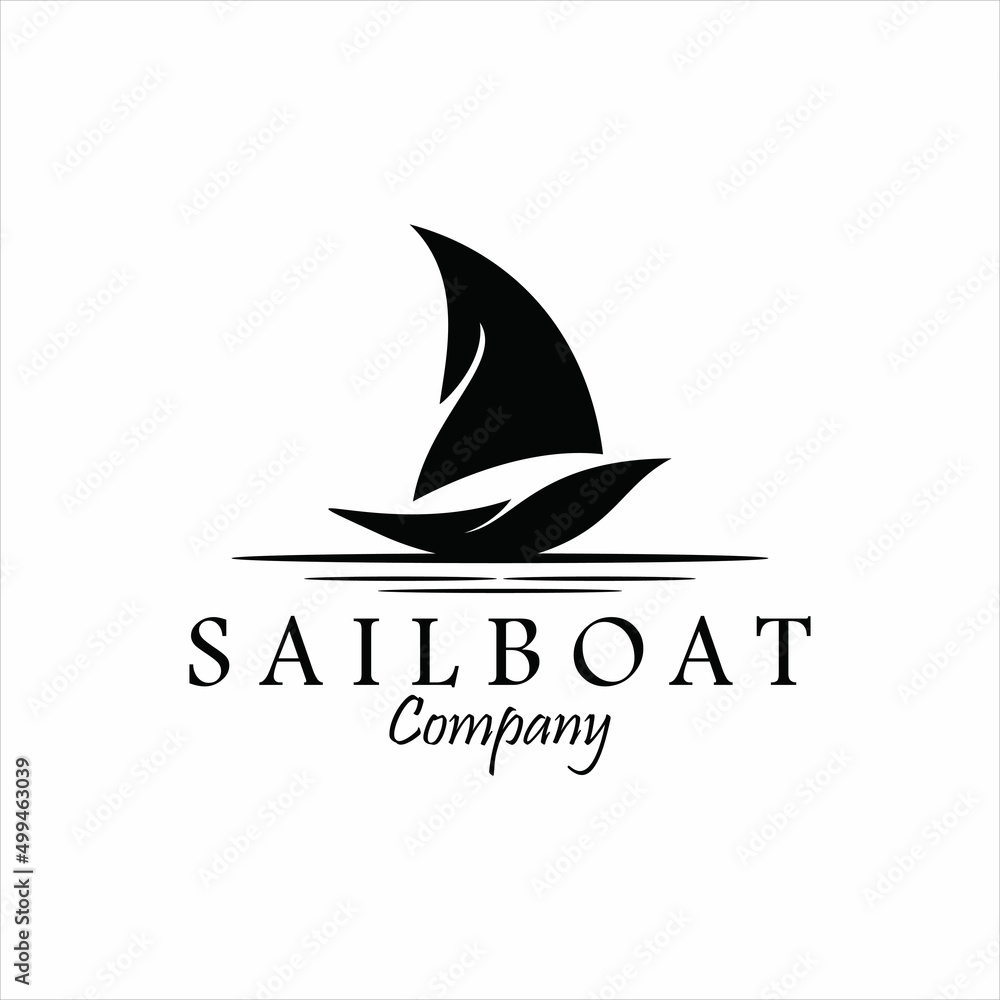 creative Sailboat logo design Vector template creative Sailboat logo design Vector template