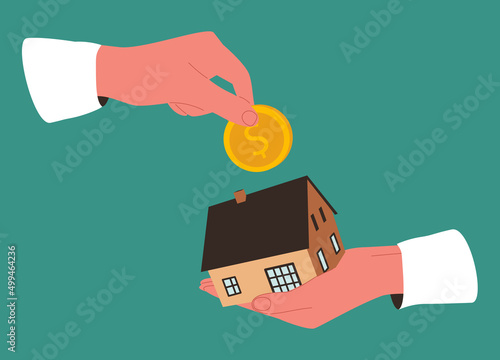 Company buyout, acquisition agreement or takeover, selling company offer or merger, franchise business concept.