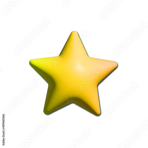 yellow star on white background