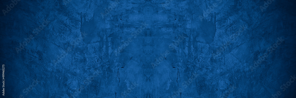 Old wall pattern texture cement blue dark abstract blue color design are light with black gradient background. Old wall pattern texture cement blue dark abstract blue color design are light with black gradient background.