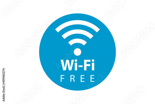 Wifi free zone symbol. Wireless signal sign. Mobile internet vector icon.
