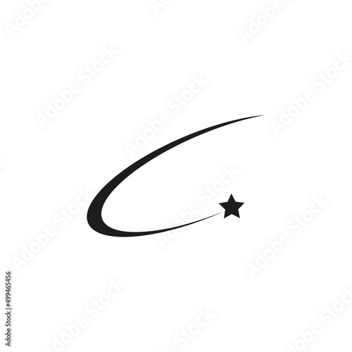 The star icon. Simple flat vector illustration on a white background