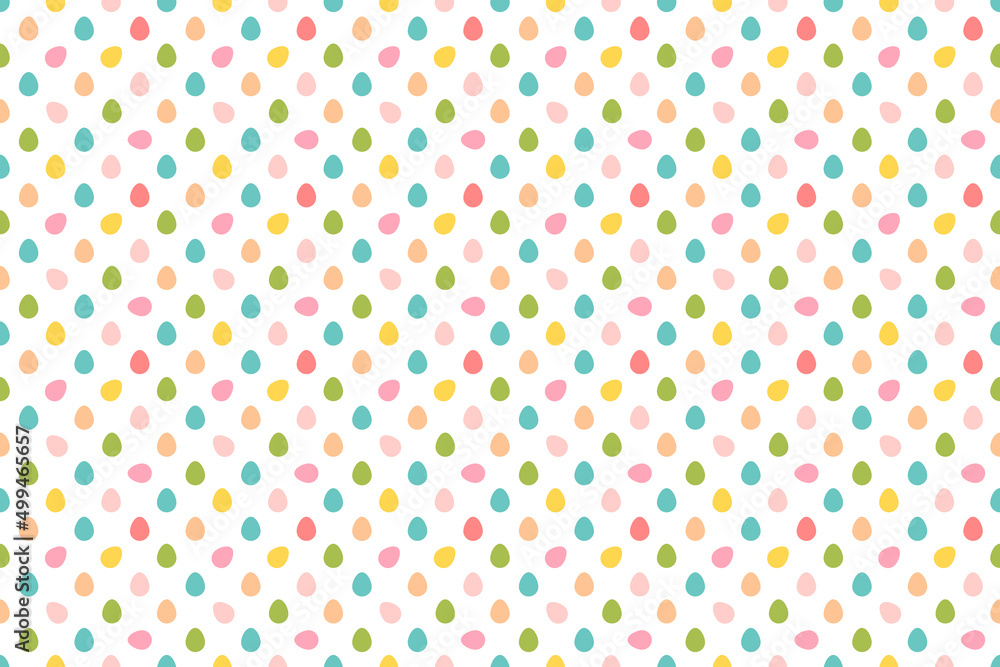 Easter pattern background. Seamless flat pattern with eggs in cute kids style