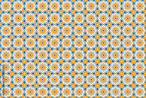 Seamless pattern background with georgian geometric ornament