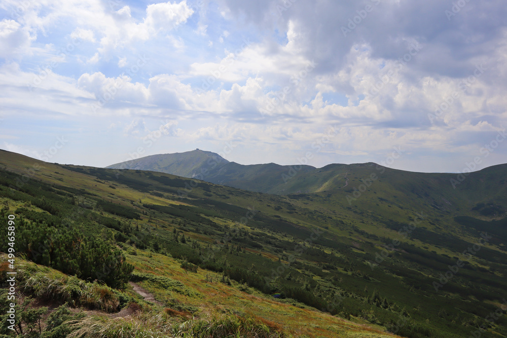 Landscape in the Carpathians in Western Ukraine, near the Dzembronya village