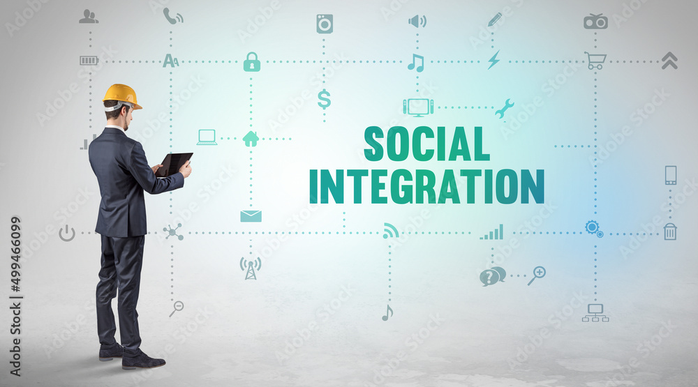 Engineer working on a new social media Engineer working on a new social media