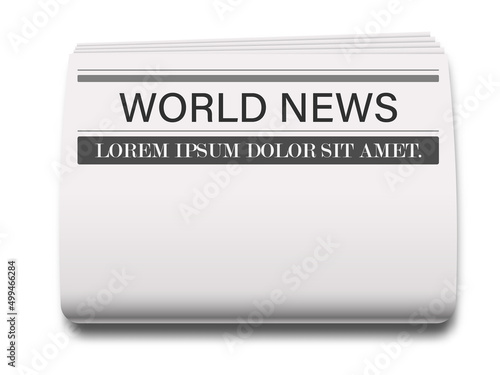 Realistic newspaper. Newspaper template. Daily press empty paper. Journal vector mockup. Vector illustration.