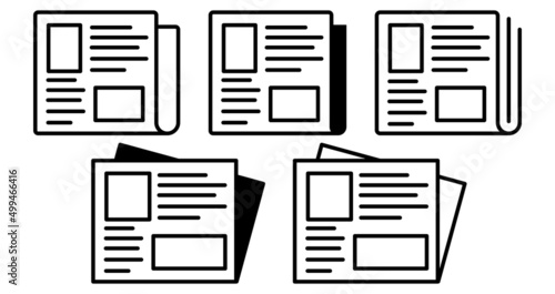 Newspaper icon. Newspaper line icon, outline vector sign. Vector illustration.