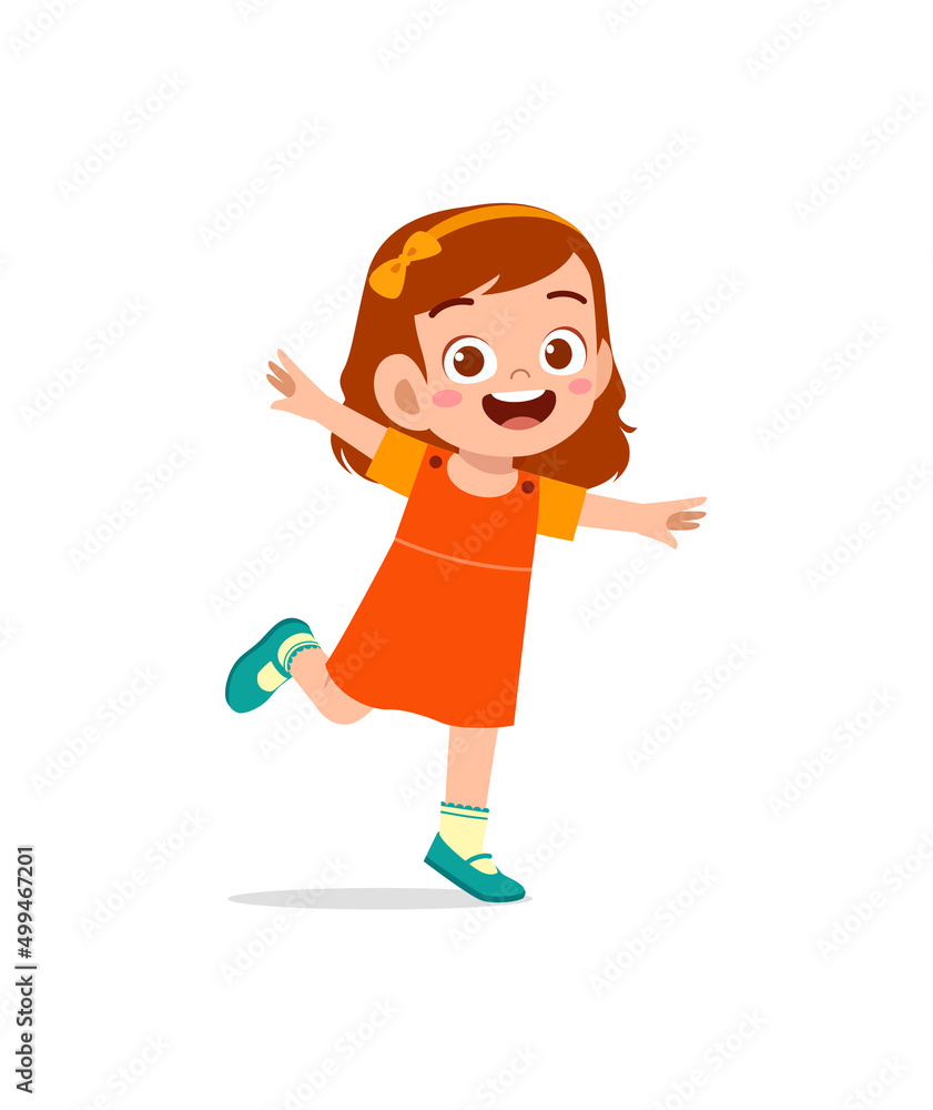 cute little kid jump and feel happy cute little kid jump and feel happy