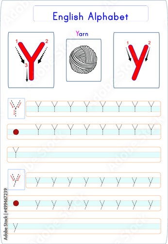 There are different worksheets where all the letters of the alphabet are given. The student will see and write how the letter is written. A visual about the letter is also presented.