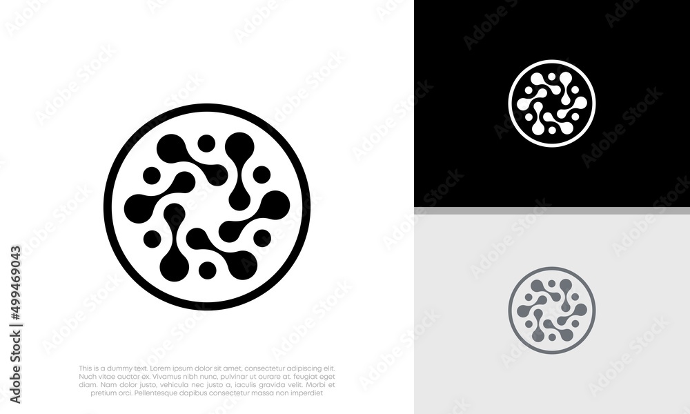Innovative high tech logo template. Template label for blockchain technology. Innovative high tech logo template. Template label for blockchain technology.