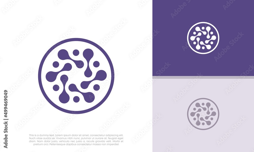 Innovative high tech logo template. Template label for blockchain technology. Innovative high tech logo template. Template label for blockchain technology.