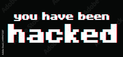 you have been hacked. Vector hacker icon or pictogram. Keylogger, cyber security concept. Technology data. Hybrid, and warfare, DDoS attack. Cyber war. Hackers, criminals. login and password. Digital 
