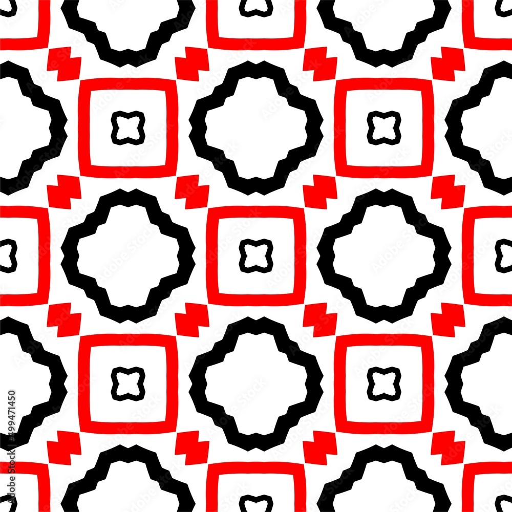 Fototapeta premium Aztec elements.Ethnic ornaments. Tribal design, geometric symbols for tattoo, logo, cards, decorative works. Navajo motifs,isolated on white background.White Red black ornament. Graphic modern pattern