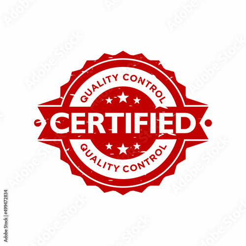 Certified stamp badge rubber icon vintage vector design