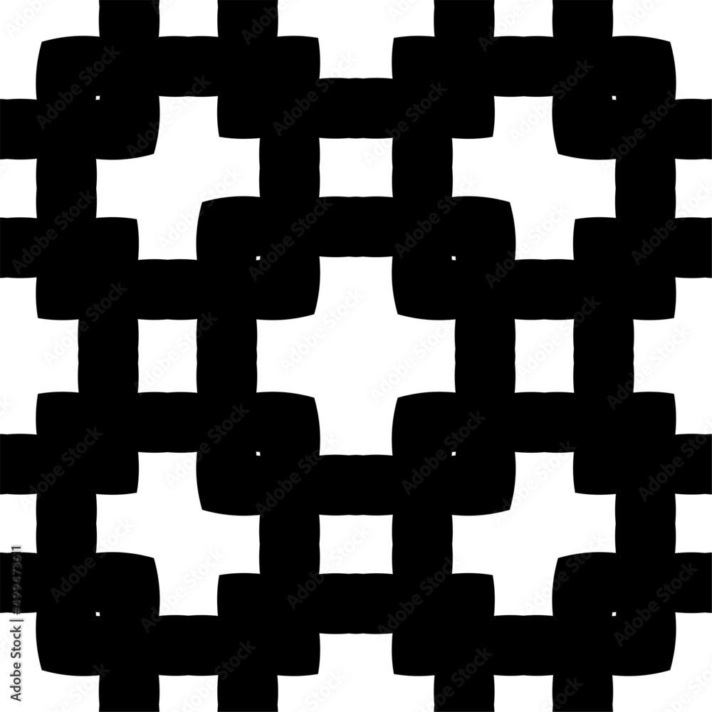 Fototapeta premium Abstract Black White seamless pattern. Modern geometric texture. Repeating abstract background. Polygonal linear grid from striped elements.A seamless background. Black geometric modern Pattern.