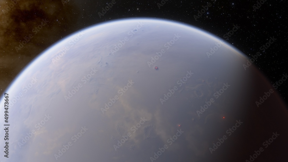 Obraz premium Planets and galaxy, science fiction wallpaper