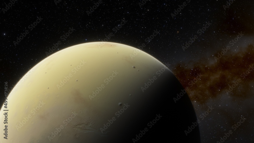 Planets and galaxy, science fiction wallpaper