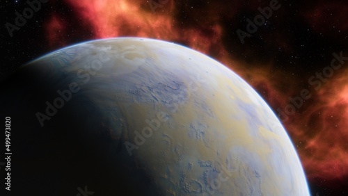 Planets and galaxy, science fiction wallpaper