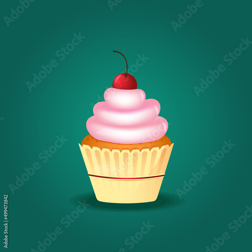 cupcake with cherry