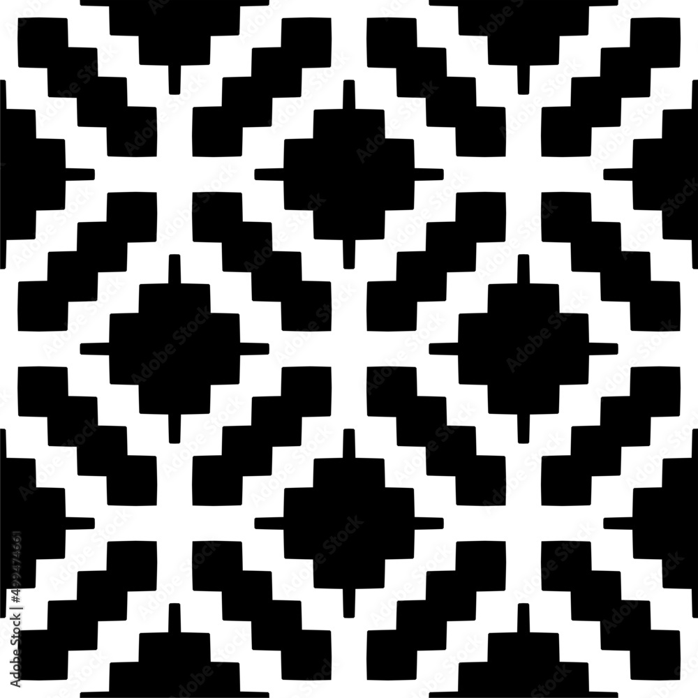 Subtle white and Black background. Simple geometric ornament. Delicate graphic texture Seamless Repeat.Seamless pattern. Traditional Arabic design.Simple lattice graphic design.Repeating geometric.