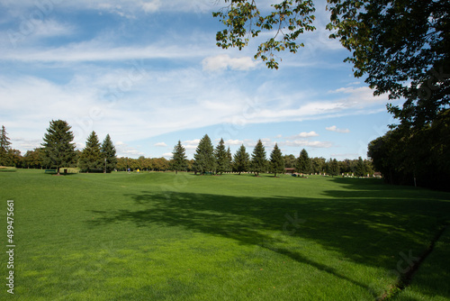 golf course in spring