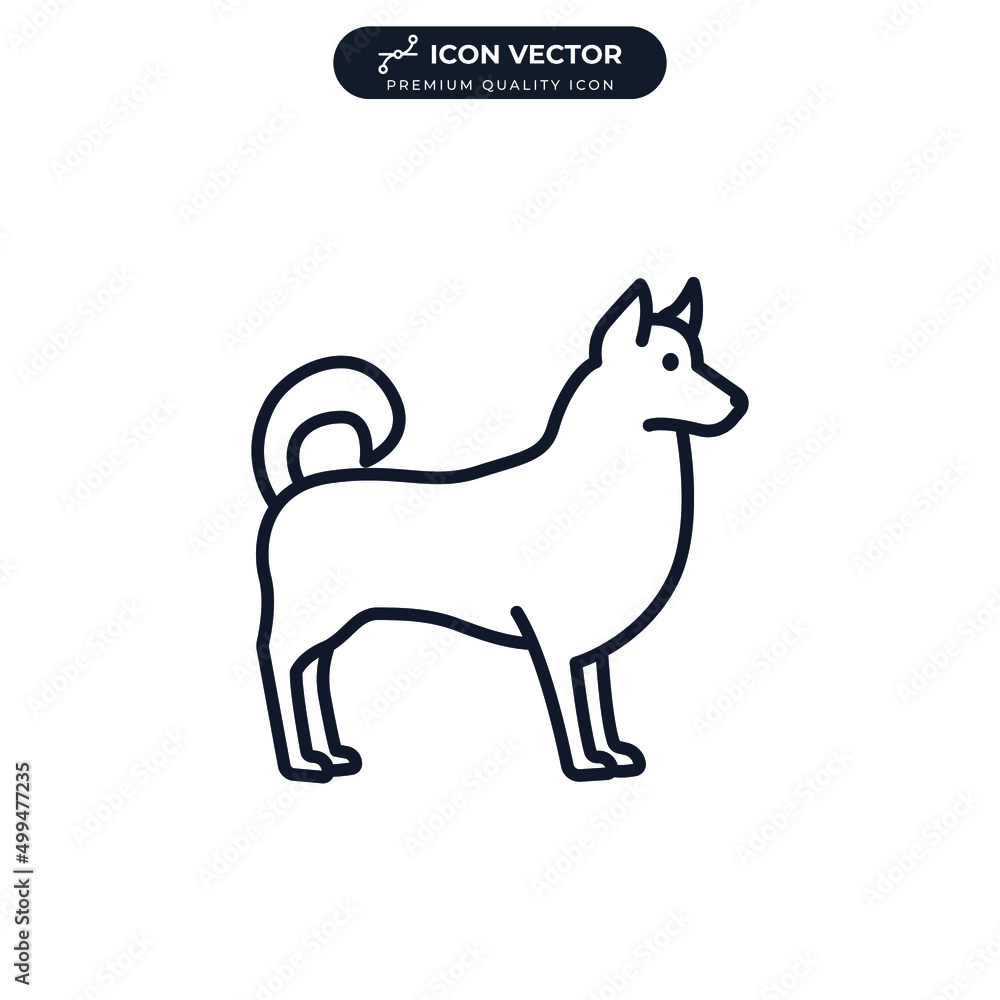 husky dog icon symbol template for graphic and web design collection logo vector illustration