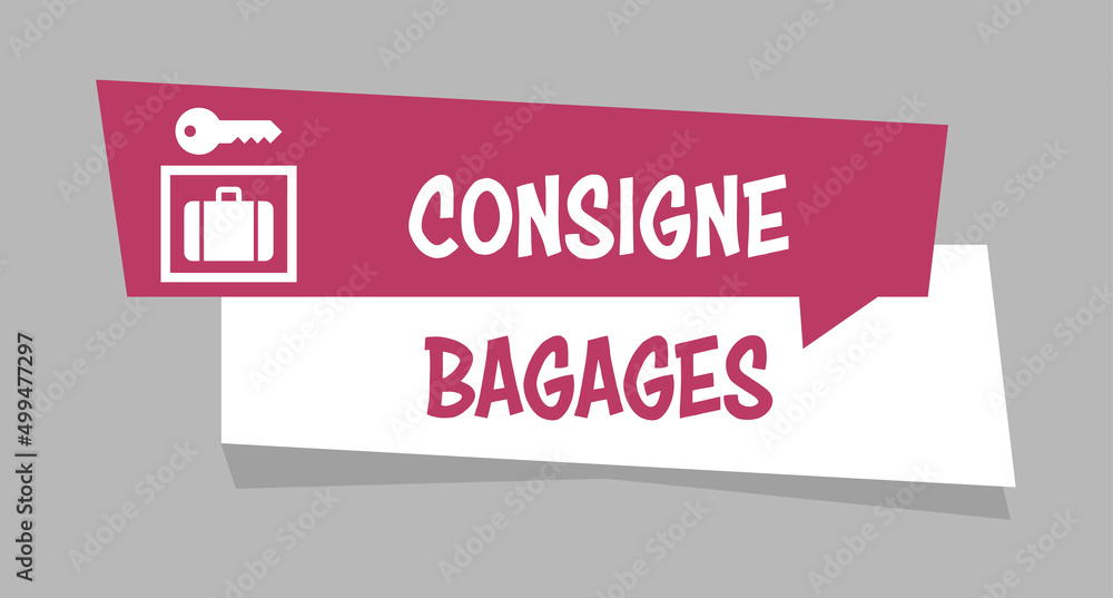 Logo consigne bagages. Logo consigne bagages.