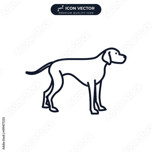 pointer dog icon symbol template for graphic and web design collection logo vector illustration © keenan