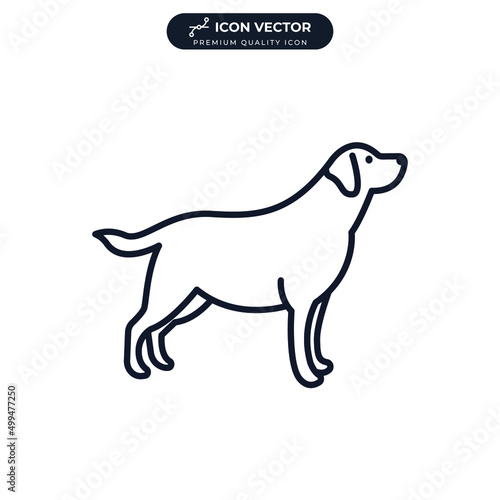 labrador retriever icon symbol template for graphic and web design collection logo vector illustration