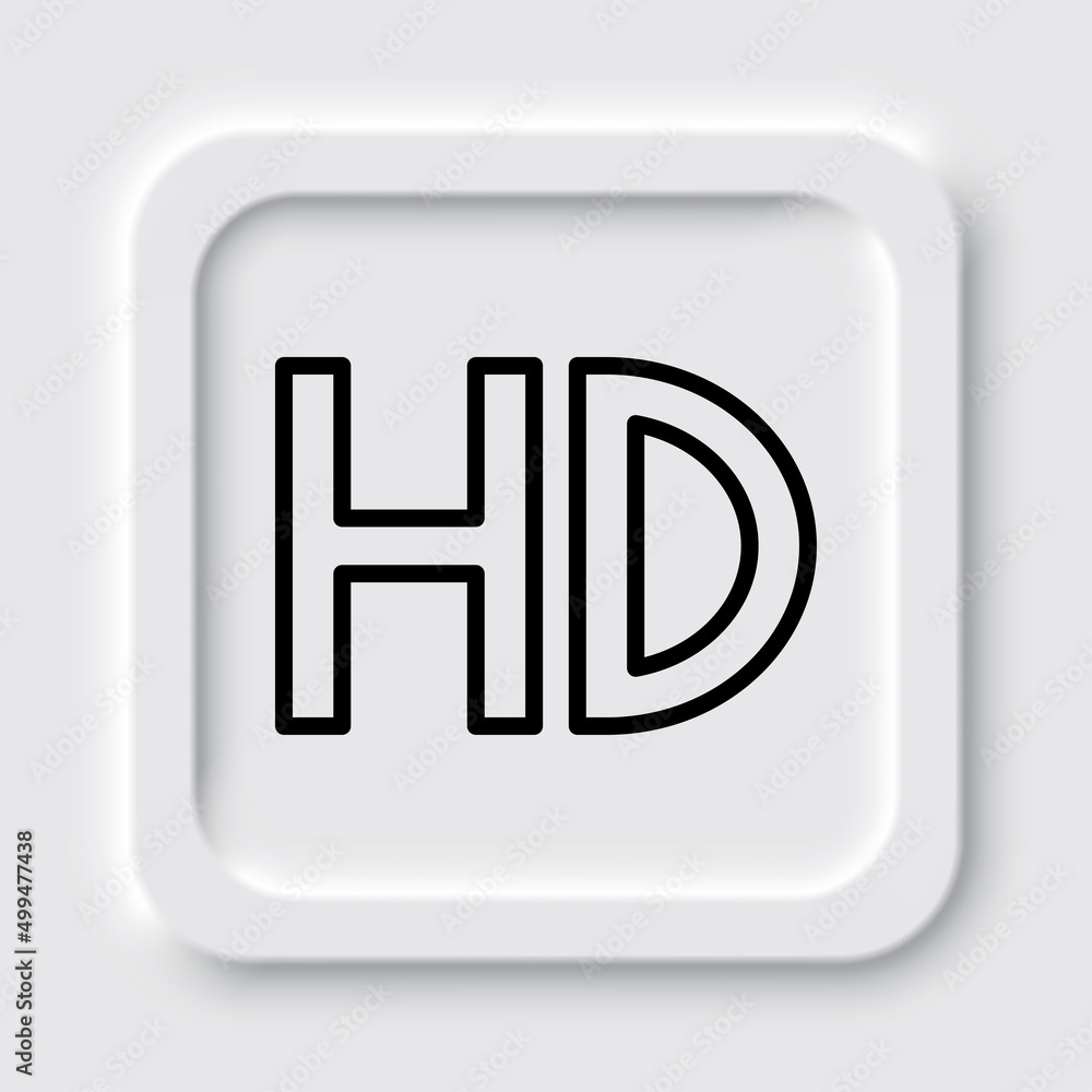 HD simple icon vector. Flat design. Neumorphism design.ai HD simple icon vector. Flat design. Neumorphism design.ai
