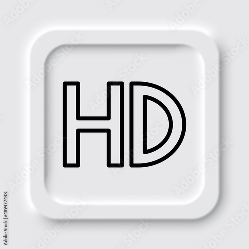 HD simple icon vector. Flat design. Neumorphism design.ai