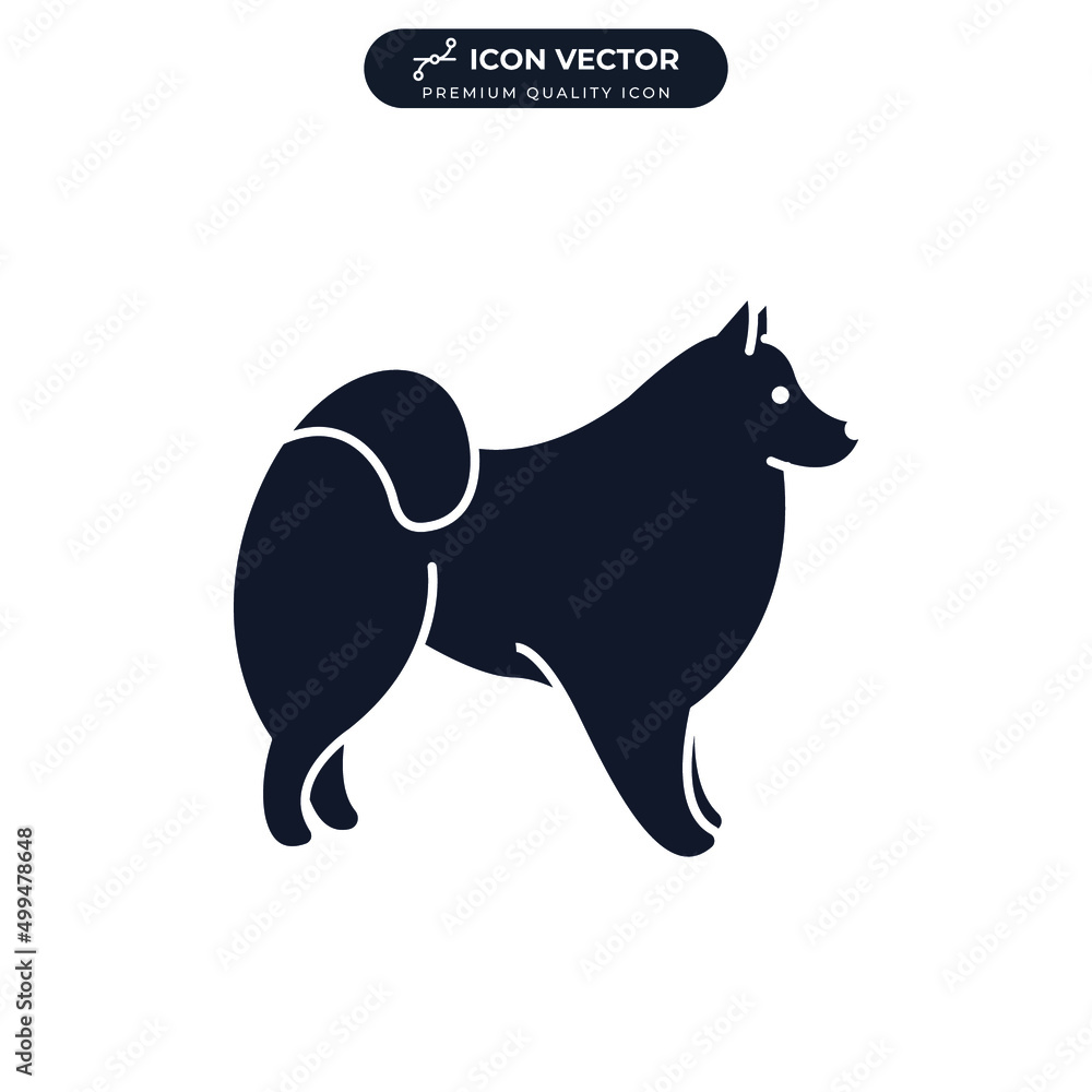 samoyed dog icon symbol template for graphic and web design collection logo vector illustration samoyed dog icon symbol template for graphic and web design collection logo vector illustration