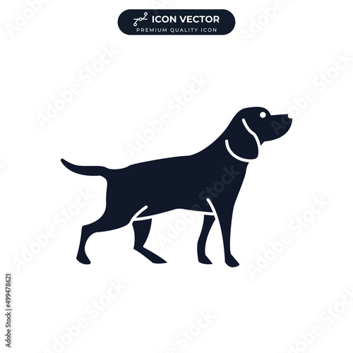 beagle dog icon symbol template for graphic and web design collection logo vector illustration