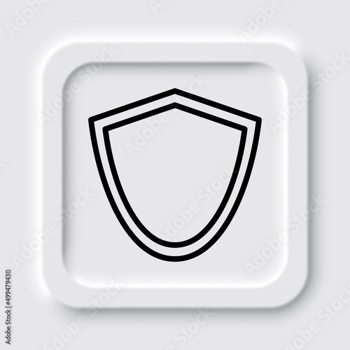Free Download Sheild, protection simple icon. Flat design. Neumorphism design.ai - GFXLoad