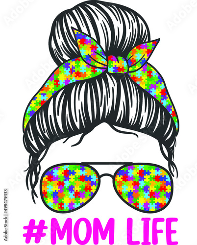 AUTISM T-SHIRT DESIGN autism/mom t-shirt design