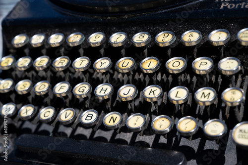 machine à écrire ancienne photo