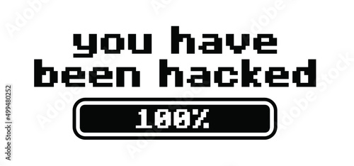 you have been hacked. Vector hacker icon or pictogram. Keylogger, cyber security concept. Technology data. Hybrid, and warfare, DDoS attack. Cyber war. Hackers, criminals. login and password. Digital.